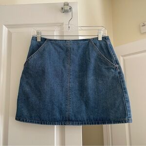 Denim A-line skirt